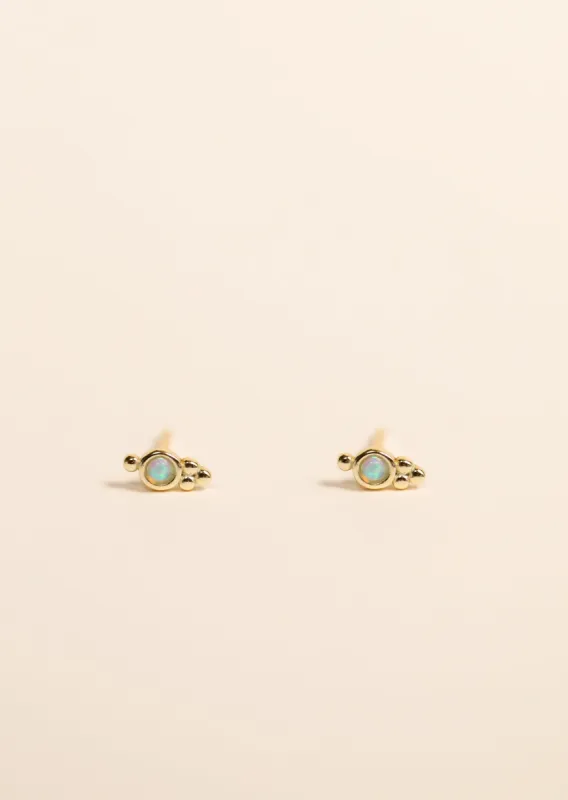 Tri Ball Studs - Fire Opal sold by JaxKelly