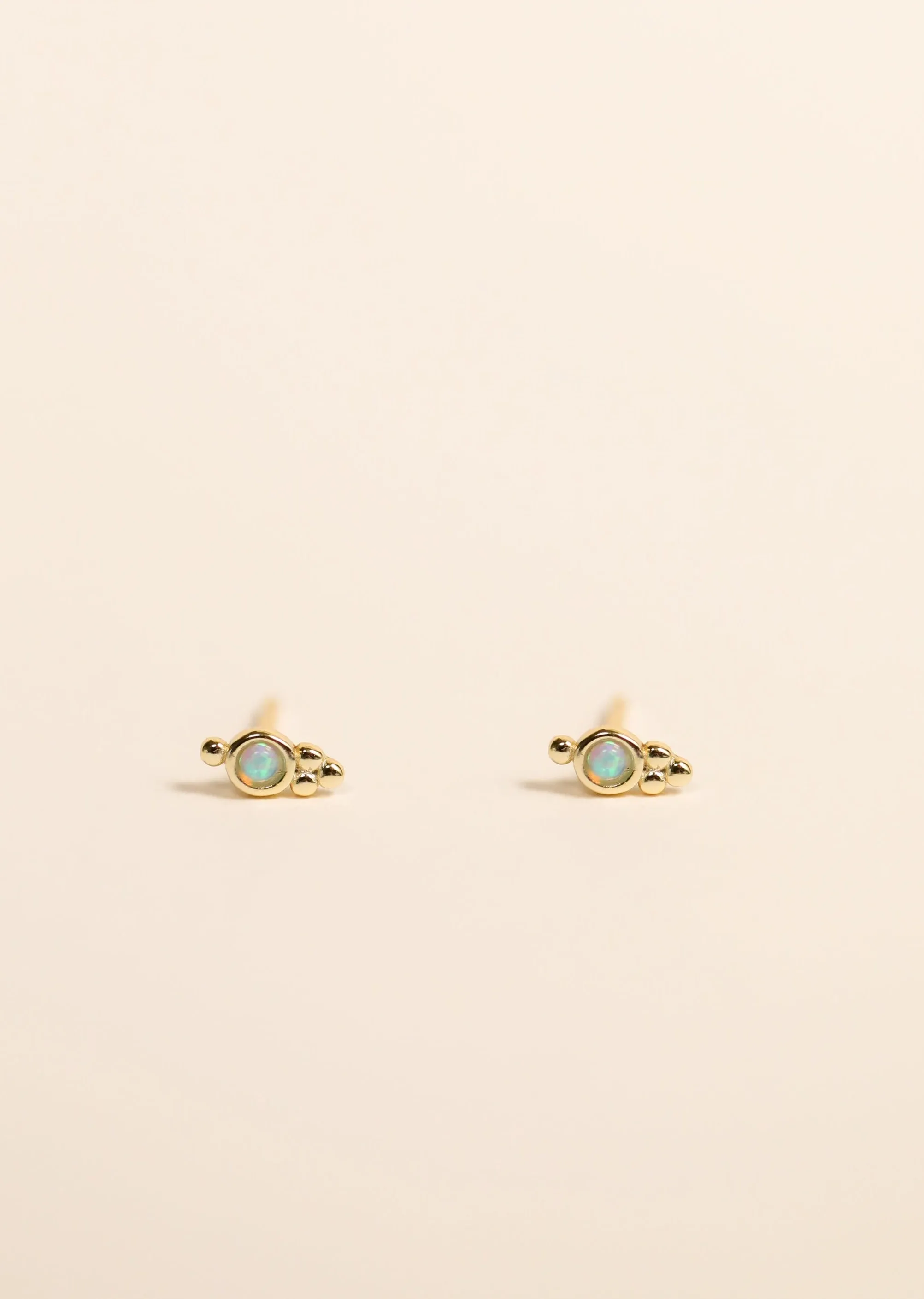 Tri Ball Studs - Fire Opal sold by JaxKelly
