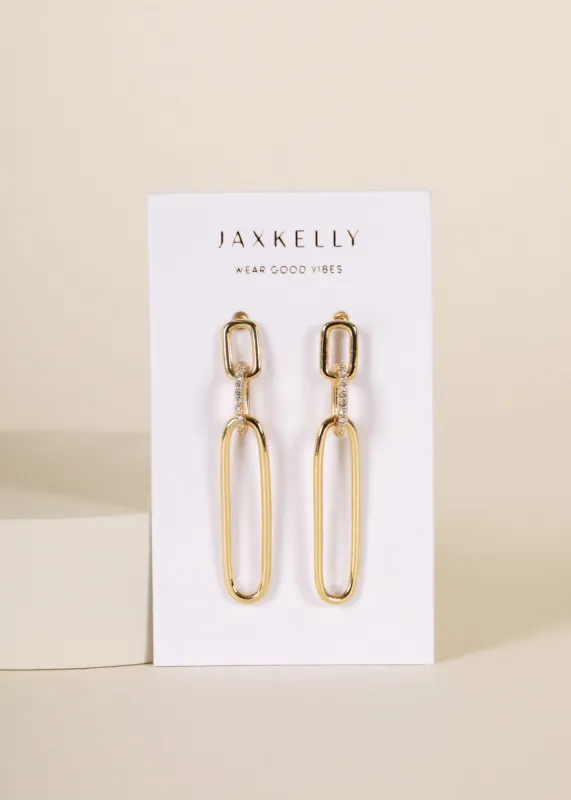 Pave Link Drop - Earring made by JaxKelly
