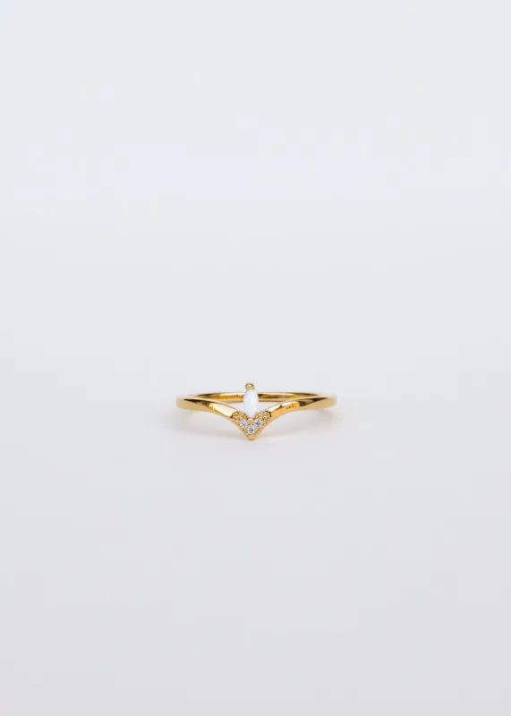 Floating Gemstone Ring - White Opal sold by JaxKelly