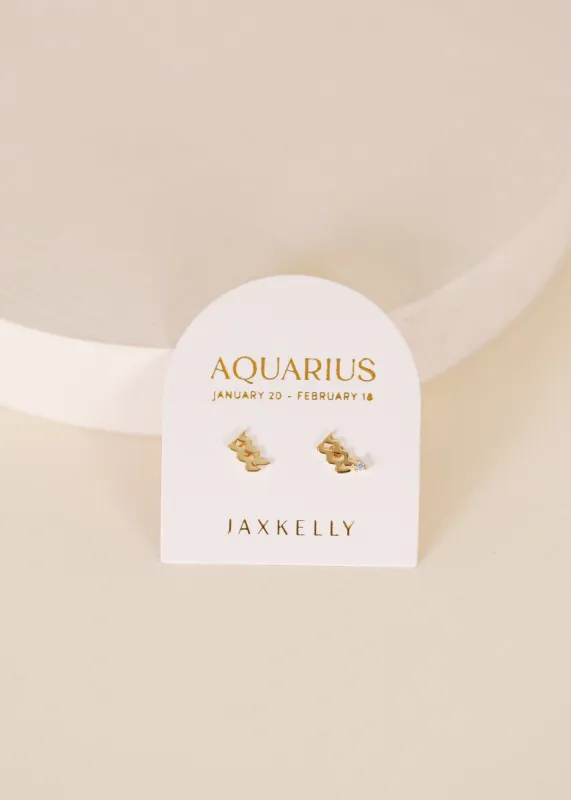 Zodiac Earrings - Aquarius sold by JaxKelly