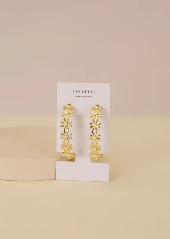 Daisy Chain Earrings - Enamel and Gold sold by JaxKelly