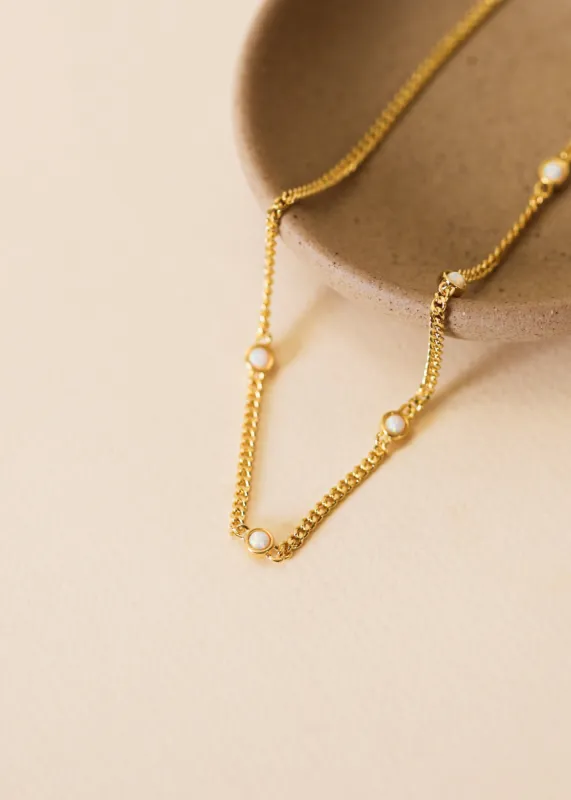 White Opal Necklace sold by JaxKelly