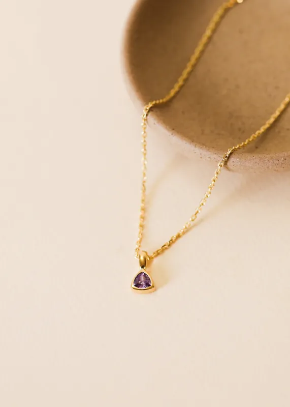Triangle Pendant Necklace - Lavender sold by JaxKelly