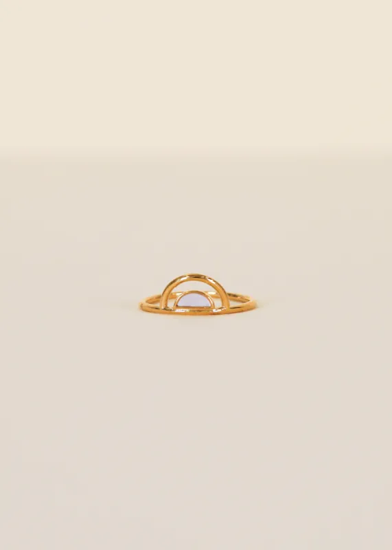 Mother of Pearl Stone Arch Ring sold by JaxKelly
