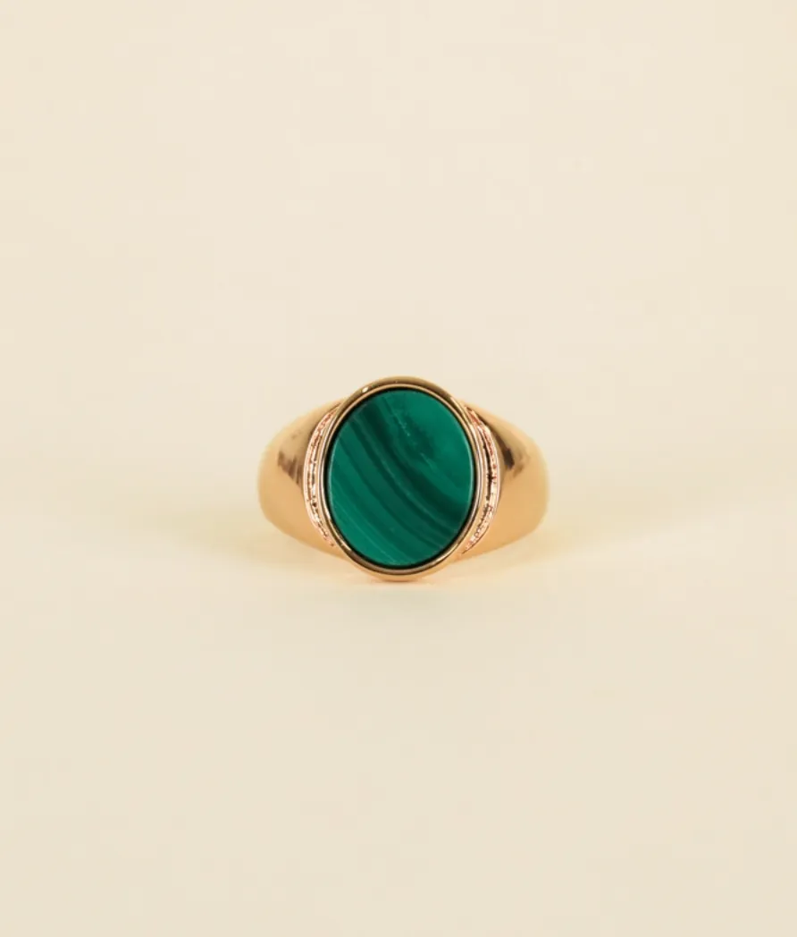 Malachite Signet Ring sold by JaxKelly