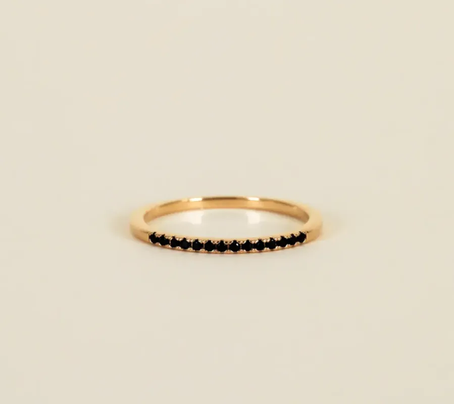Half Pave Ring - Black sold by JaxKelly