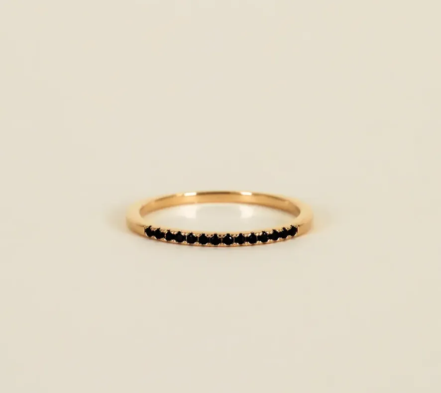 Half Pave Ring - Black sold by JaxKelly