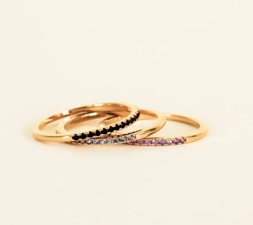 Half Pave Ring - Black sold by JaxKelly product image thumbnail 2