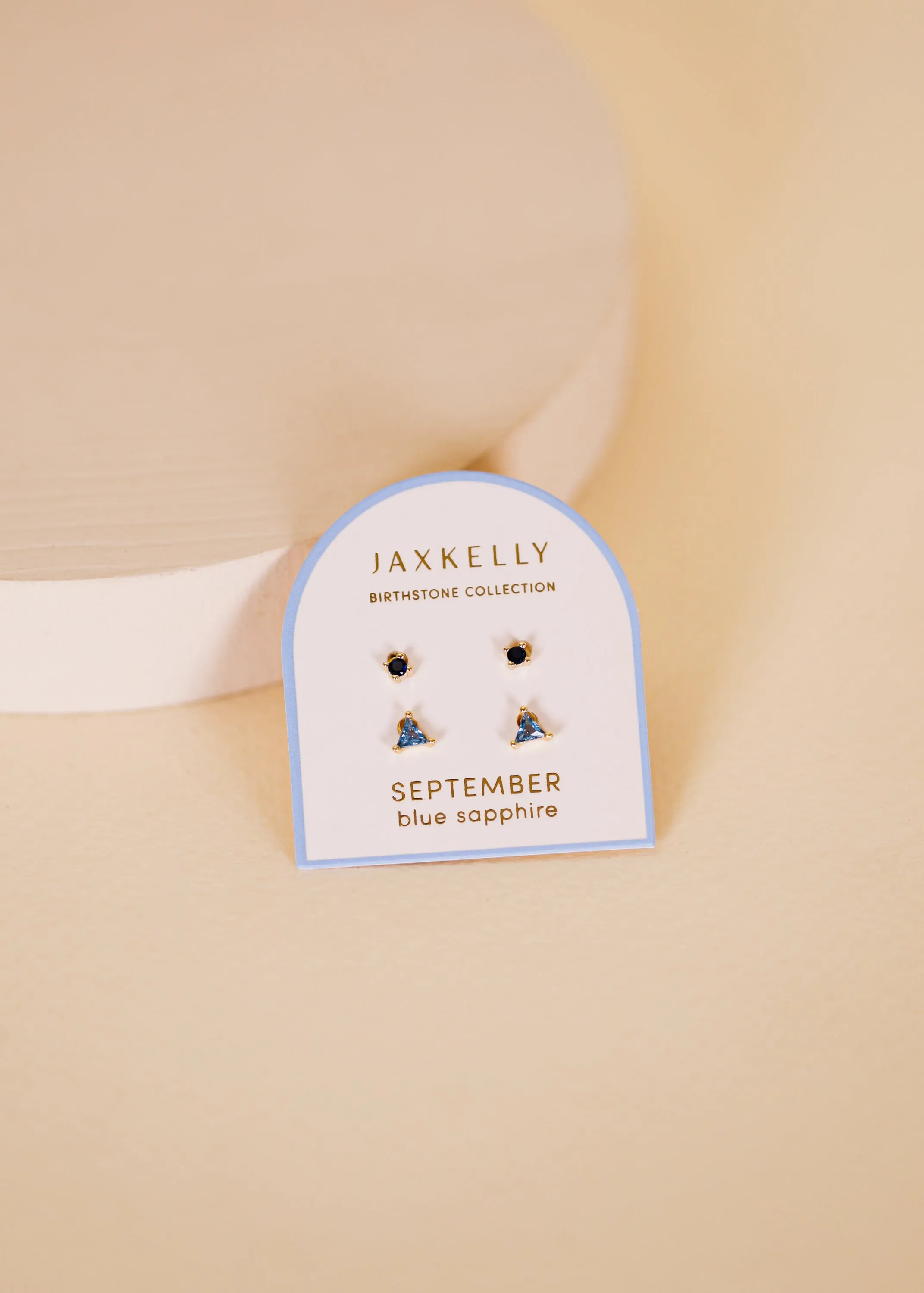 Birthstone Stud Earring Set - September sold by JaxKelly