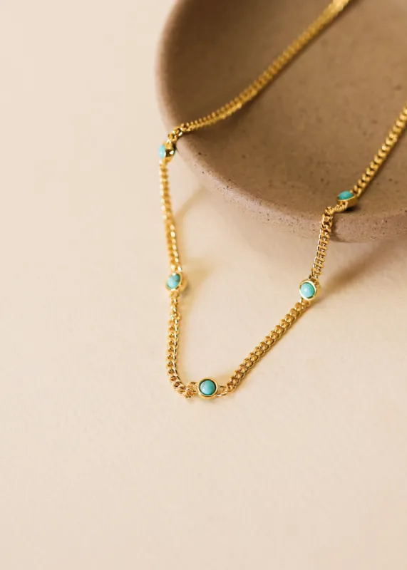 Turquoise Gemstone Necklace sold by JaxKelly