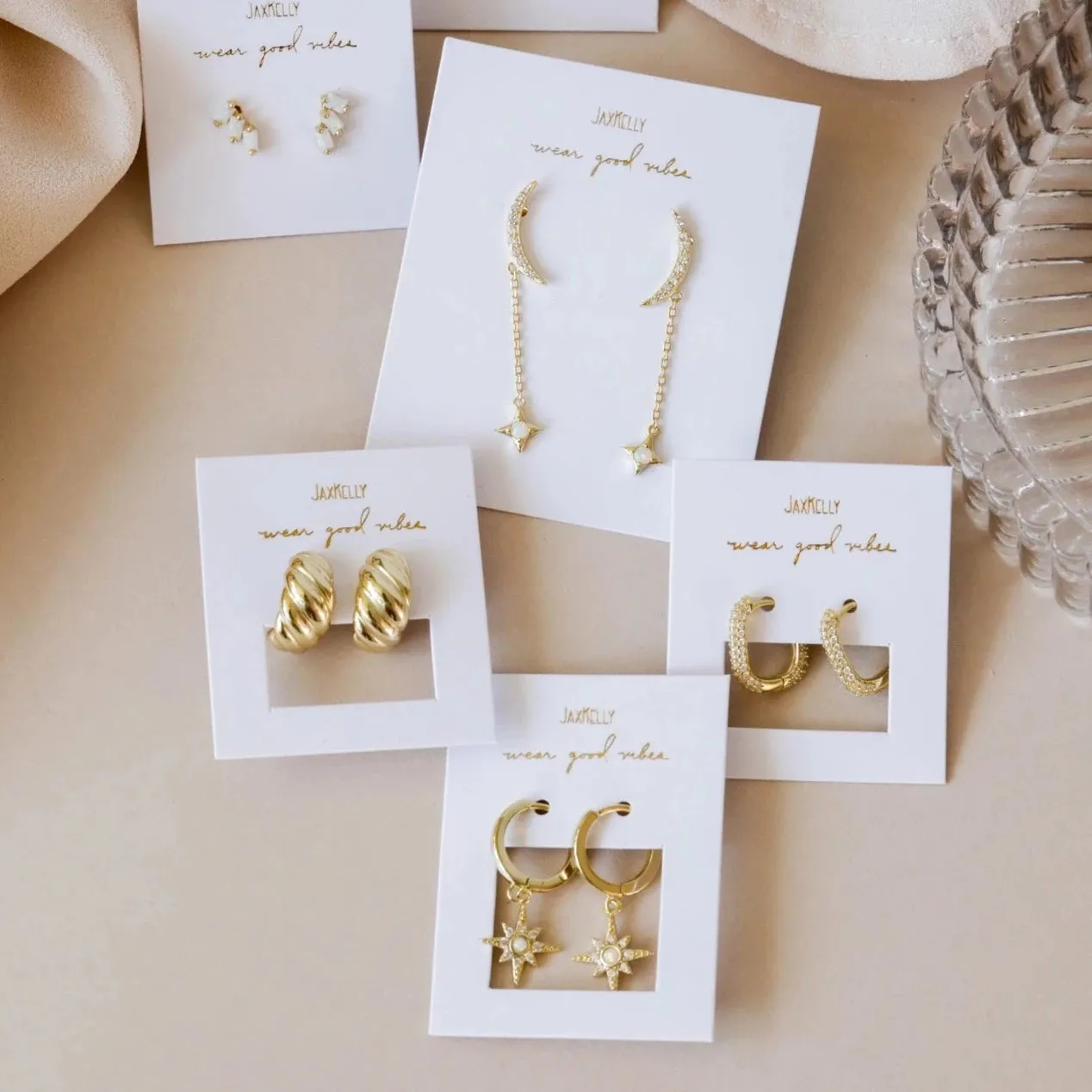 Pavé Gold Hoop sold by JaxKelly product image thumbnail 3