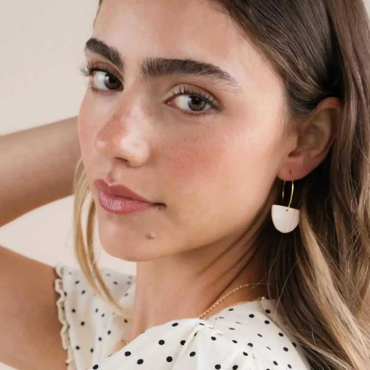 Hoops - Clay Half Moon - Oat Milk sold by JaxKelly product image thumbnail 3