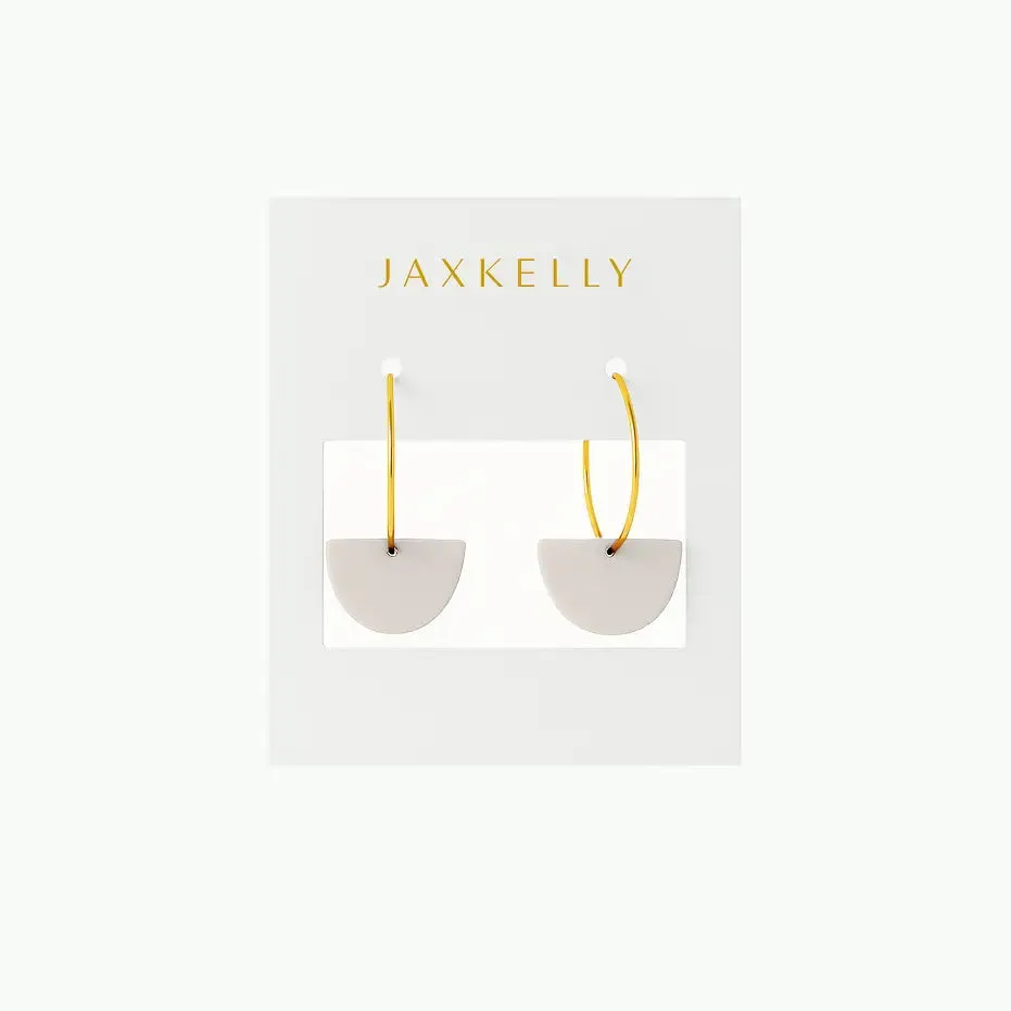 Hoops - Clay Half Moon - Oat Milk sold by JaxKelly