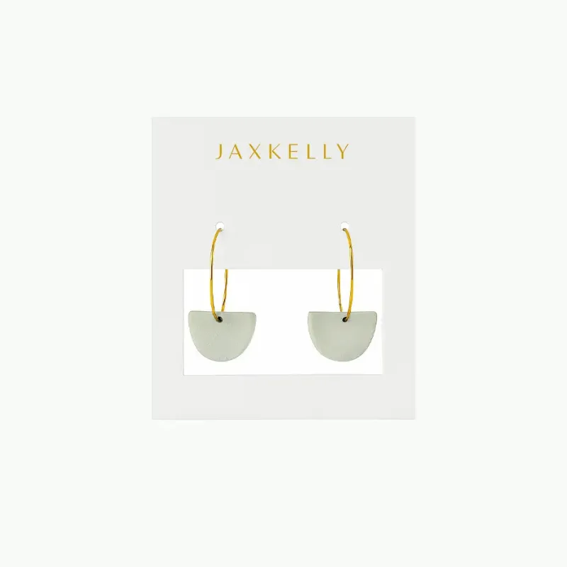 Hoops - Clay Half Moon - Sage sold by JaxKelly