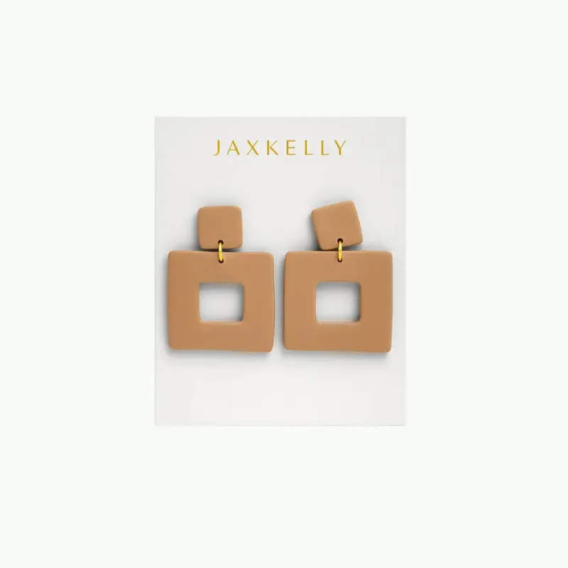 Square Clay Earring - Desert sold by JaxKelly