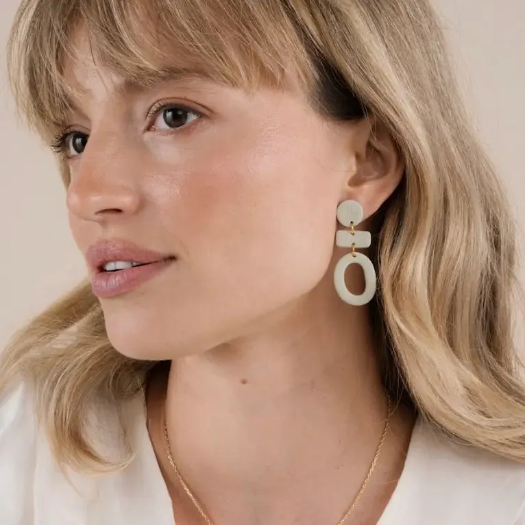 Organic Three Tier Clay Earring - Sage sold by JaxKelly product image thumbnail 3