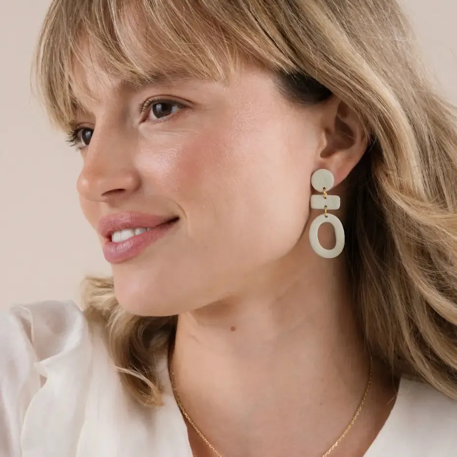 Organic Three Tier Clay Earring - Sage sold by JaxKelly product image thumbnail 2