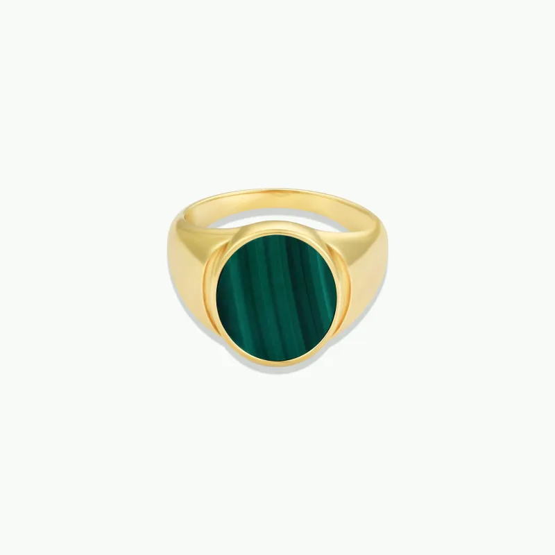 Malachite Signet Ring sold by JaxKelly