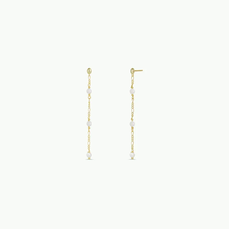 Gemstone Chain Drop - Mother of Pearl made by JaxKelly