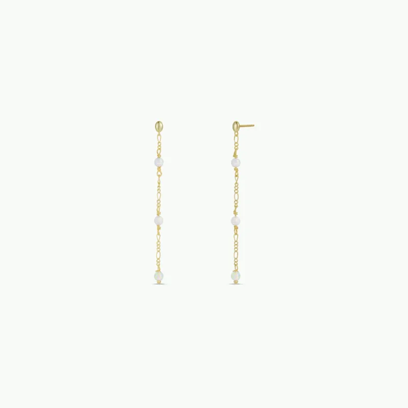 Gemstone Chain Drop - White Opal made by JaxKelly