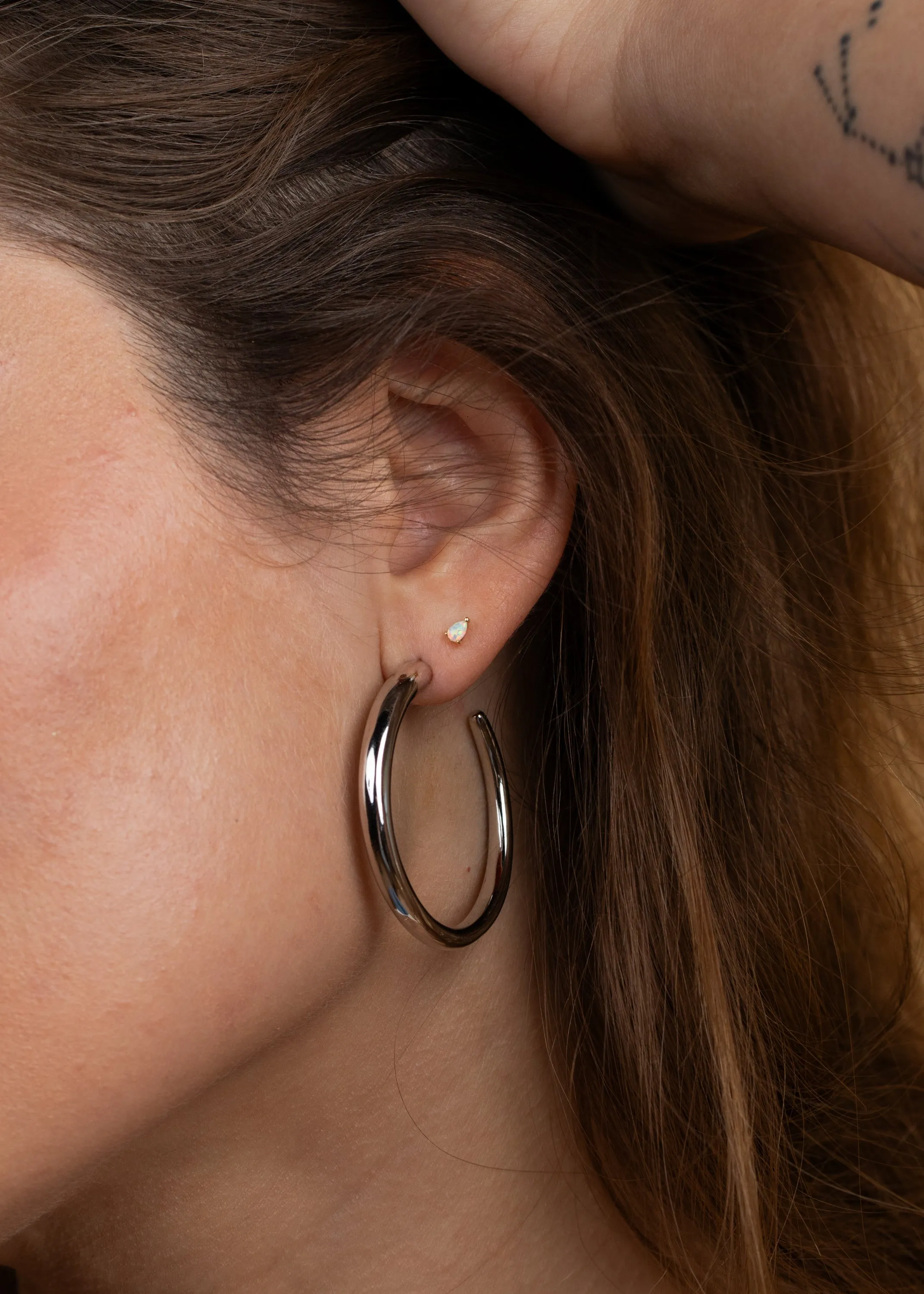 Silver Everyday Hoop - Large sold by JaxKelly product image thumbnail 3