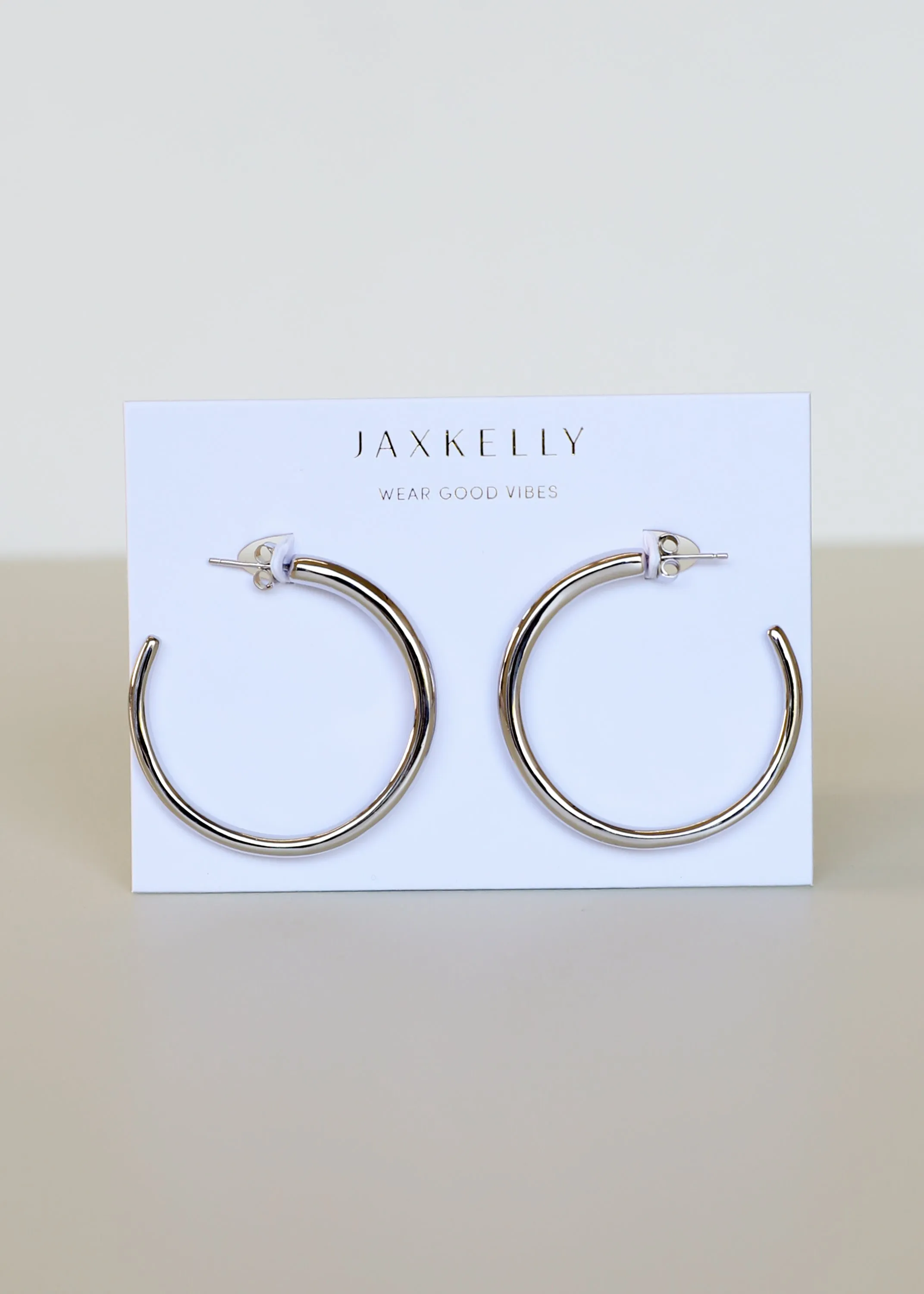 Silver Everyday Hoop - Large sold by JaxKelly product image thumbnail 2