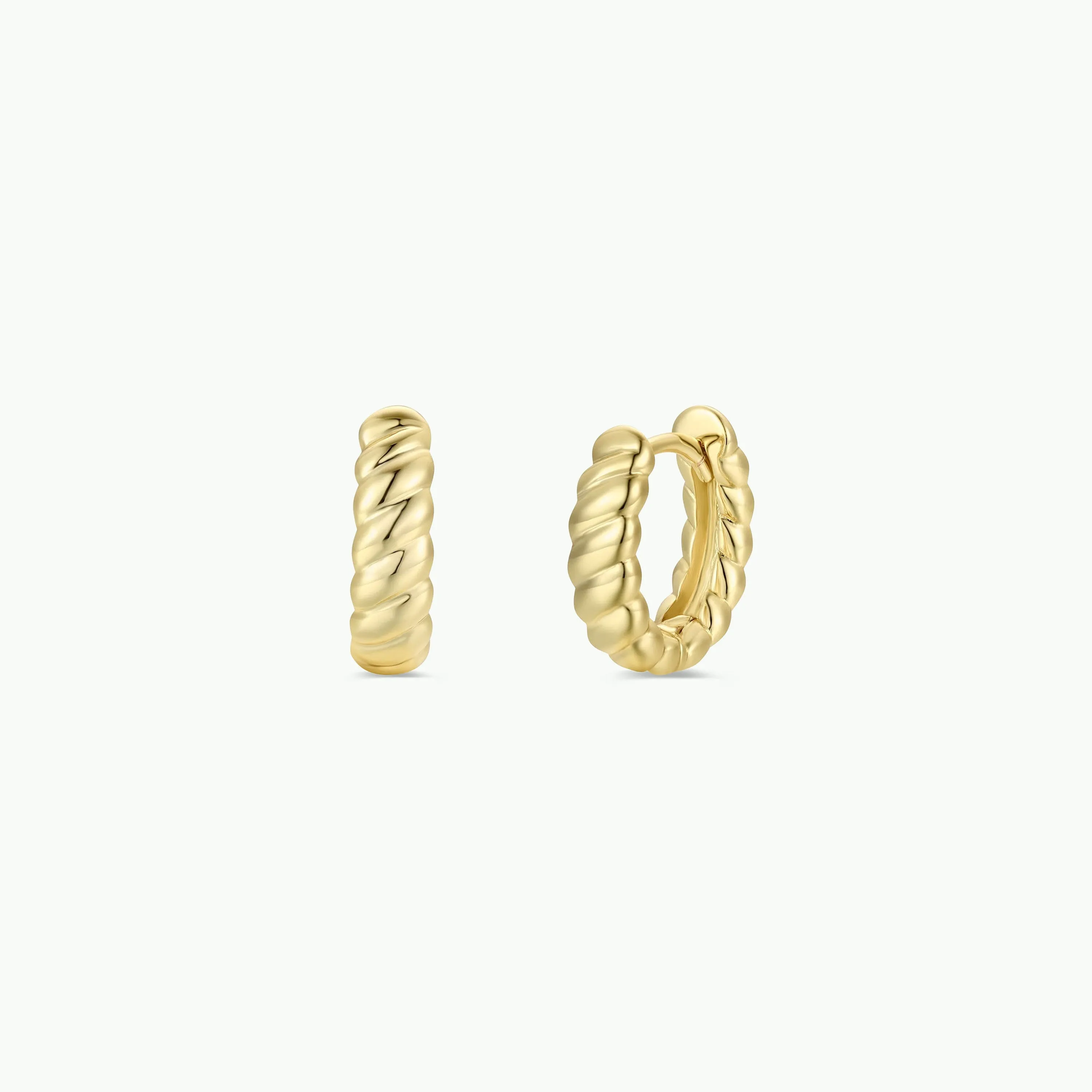 Small Channel Gold Hoop sold by JaxKelly