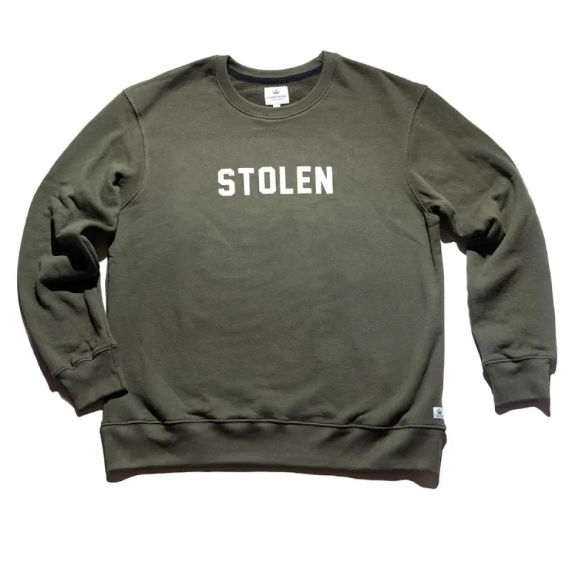 Olive Crew Neck - Logo sold by Stolen Riches