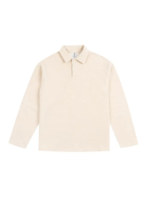 Reception - Knit - Interlock - Polo Sweat - Butter White sold by Reception
