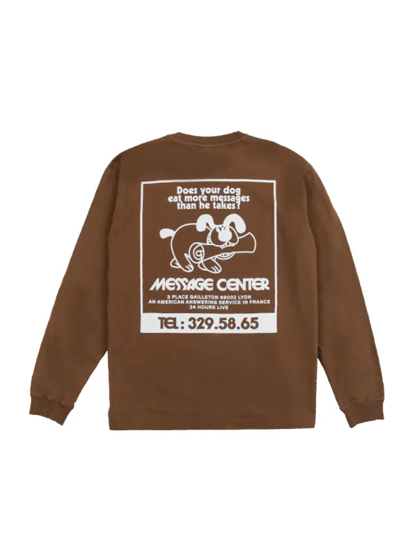 Reception - Tee - Message - LS Tee - Choco Brown sold by Reception