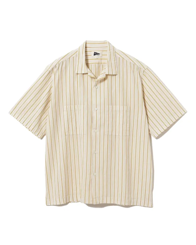 Pilgrim Surf + Supply - Shirt - Johnny Stripe - Short Sleeve Shirt - Mustard sold by Reception