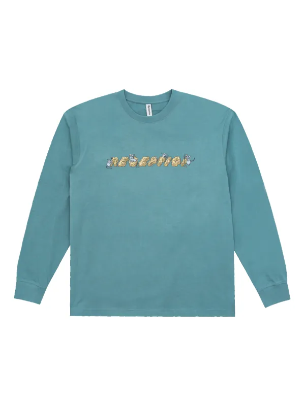 Reception - Tee - Mouse - LS Tee - Dusty Green sold by Reception