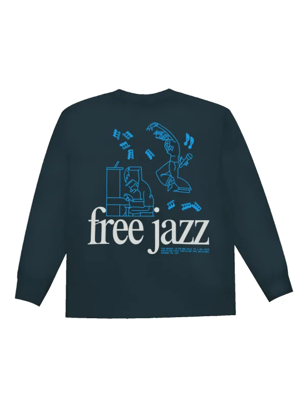 Reception - Tee - Jazz - LS Tee - Dark Navy sold by Reception