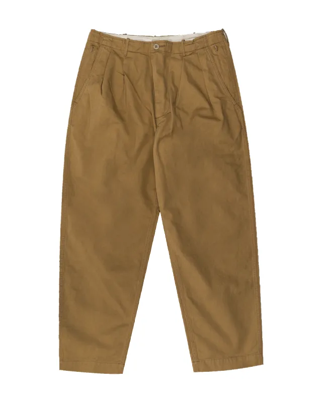 o*m様 WASHED FINX CHINO ONE-TUCK PANTS 4 Washed Chino Finx One Tuck Pants – La Garçonne