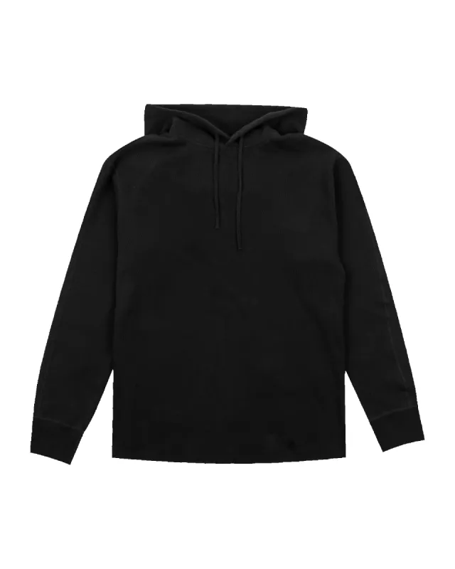 Pilgrim Surf + Supply - Sweat - Louis - Thermal Hoodie - Sumi Black sold by Reception