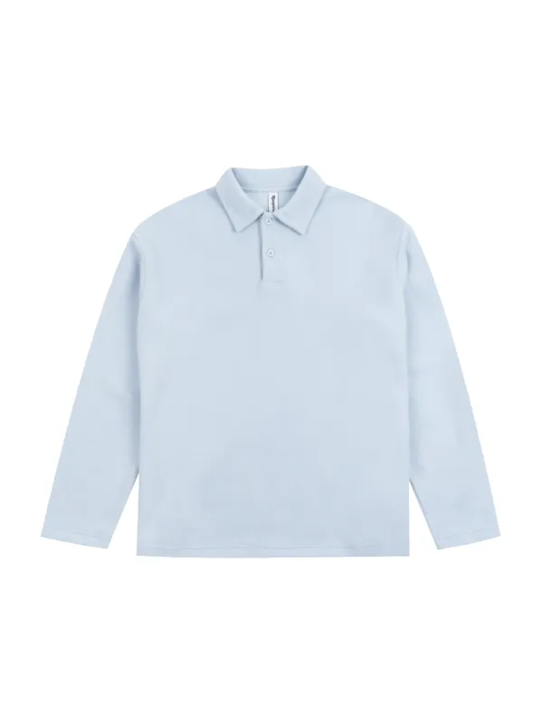 Reception - Knit - Interlock - Polo Sweat - Ice Blue sold by Reception