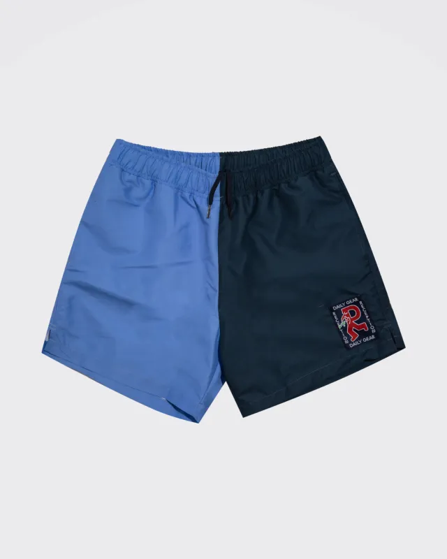 Reception - Short - Daily Bi - Swim Short - Dark Navy & Granada Blue sold by Reception