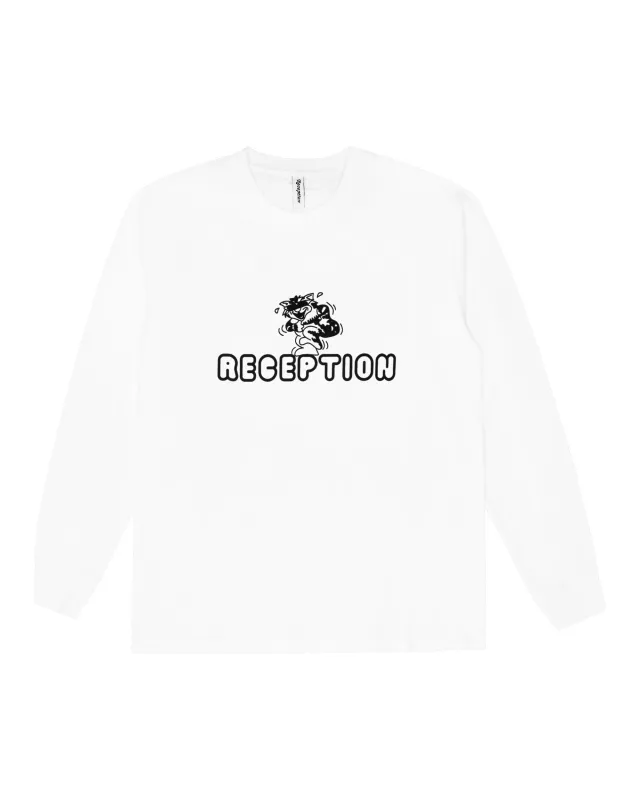 Reception - Tee - Cool Cat - LS Tee - White sold by Reception