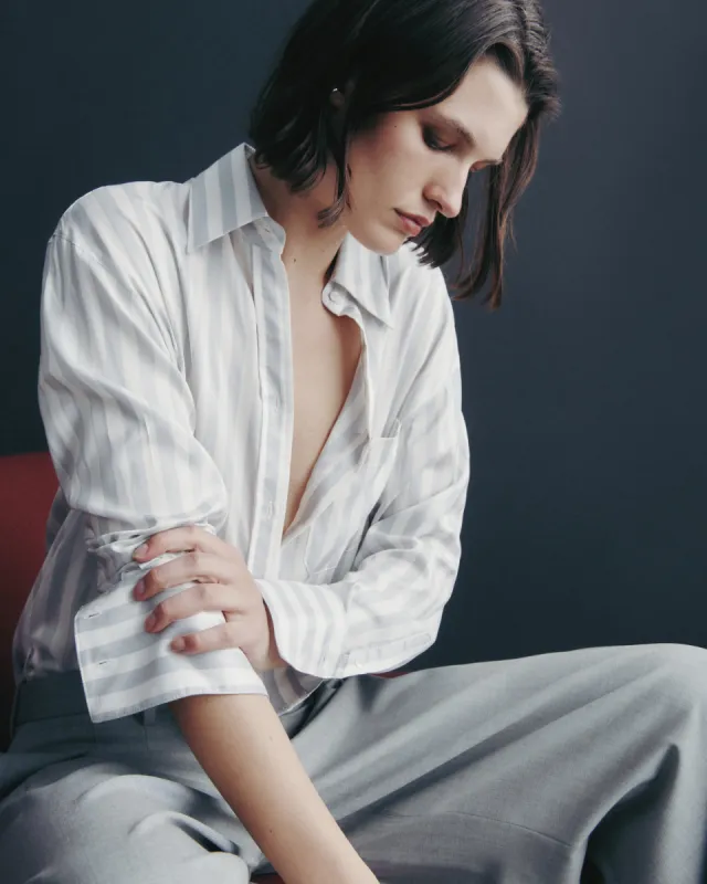 Big Joe Shirt in Silk Voile sold by TWP CLOTHING