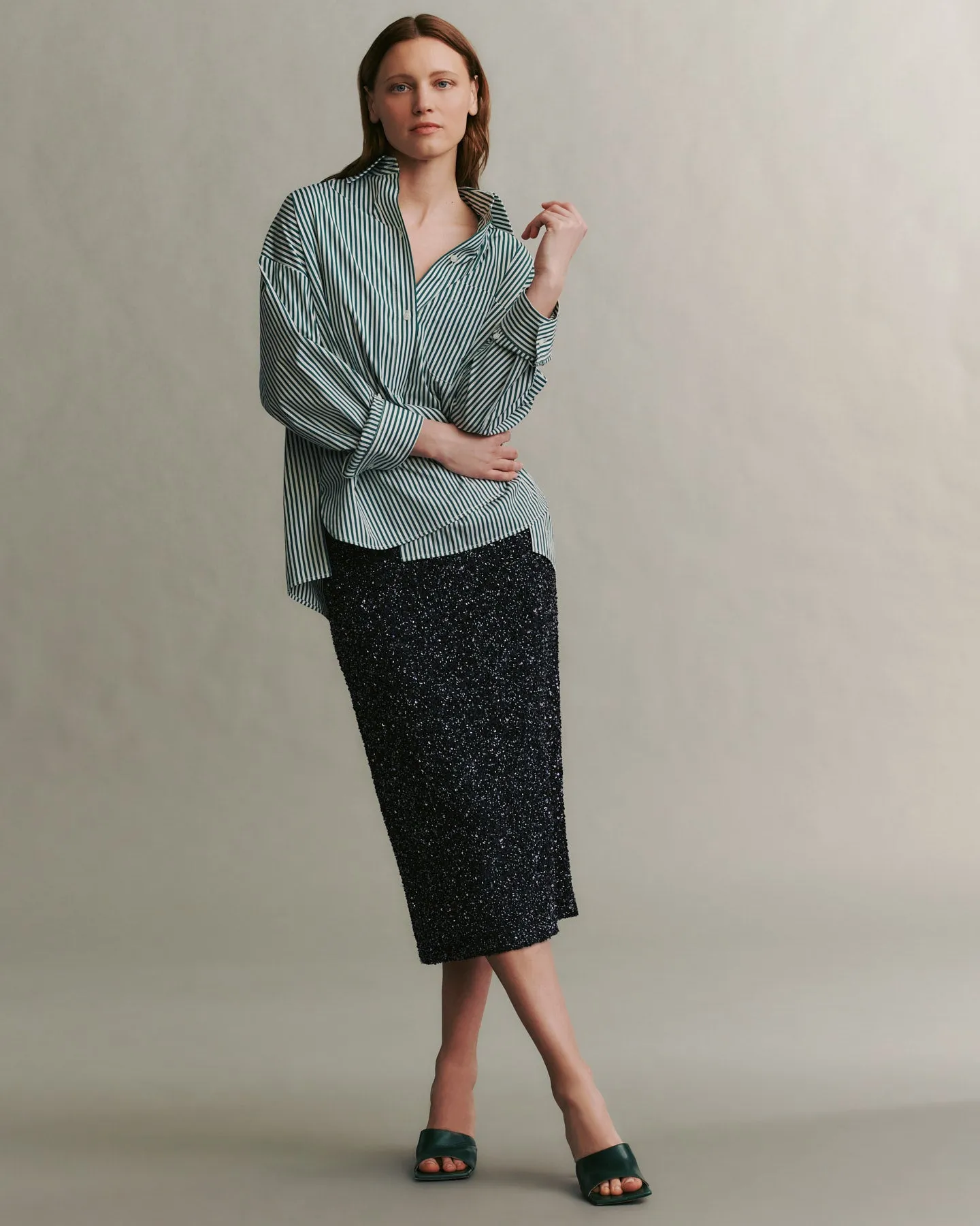 Earl Shirt in Downing Awning Stripe sold by TWP CLOTHING product image thumbnail 5