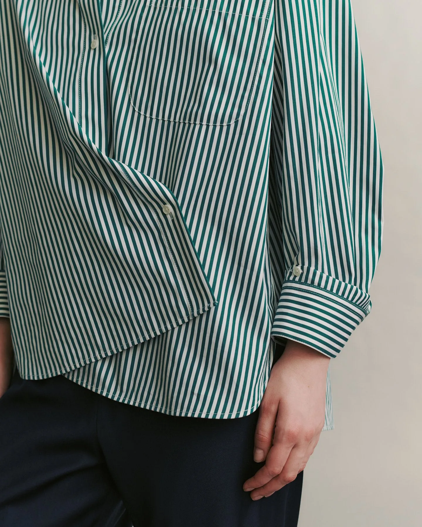 Earl Shirt in Downing Awning Stripe sold by TWP CLOTHING product image thumbnail 3
