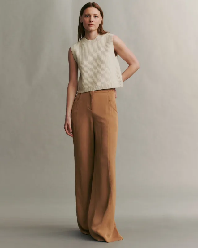 Demie Pant in Coated Viscose Linen sold by TWP CLOTHING