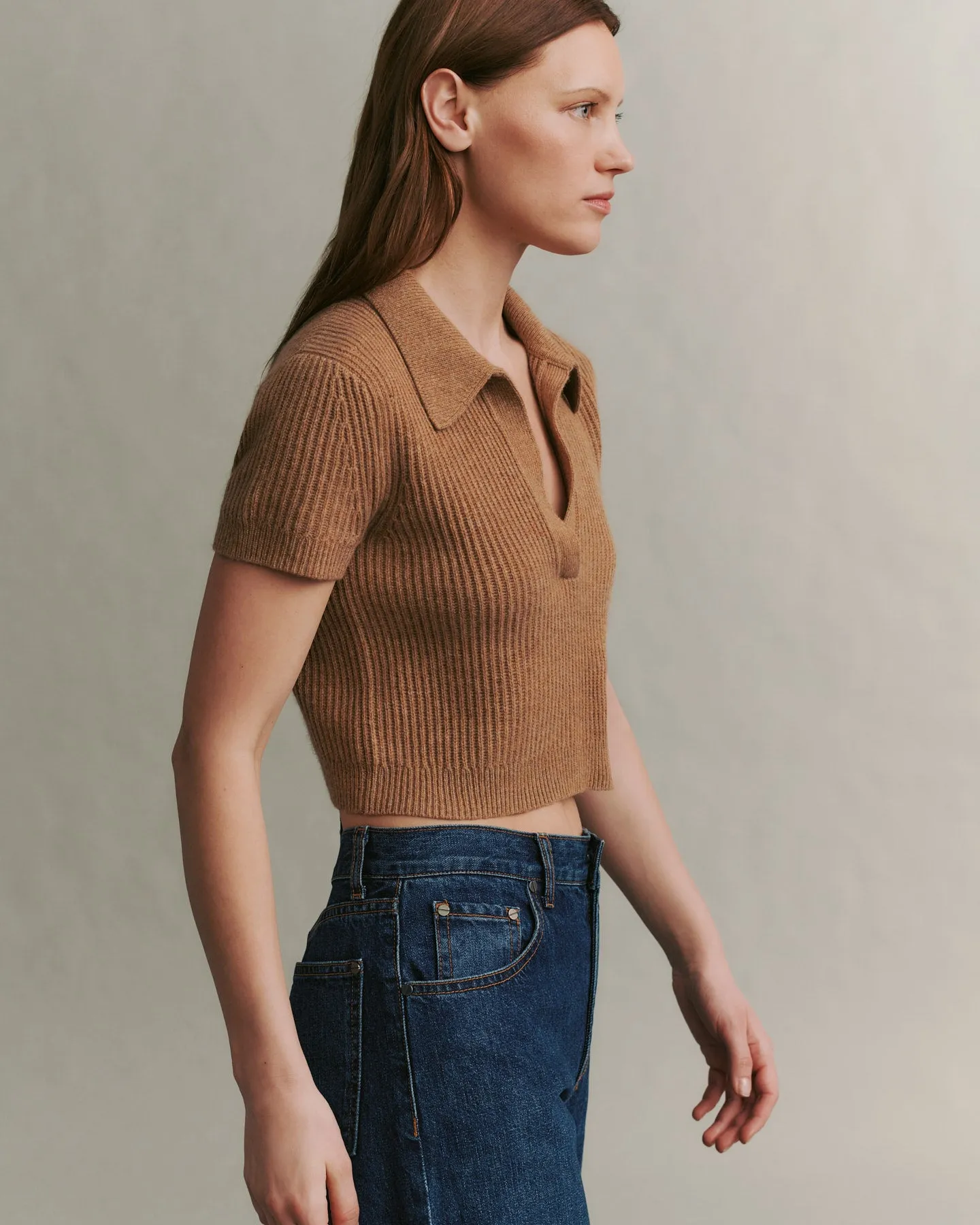 Margaux Polo Sweater in Cashmere sold by TWP CLOTHING product image thumbnail 5