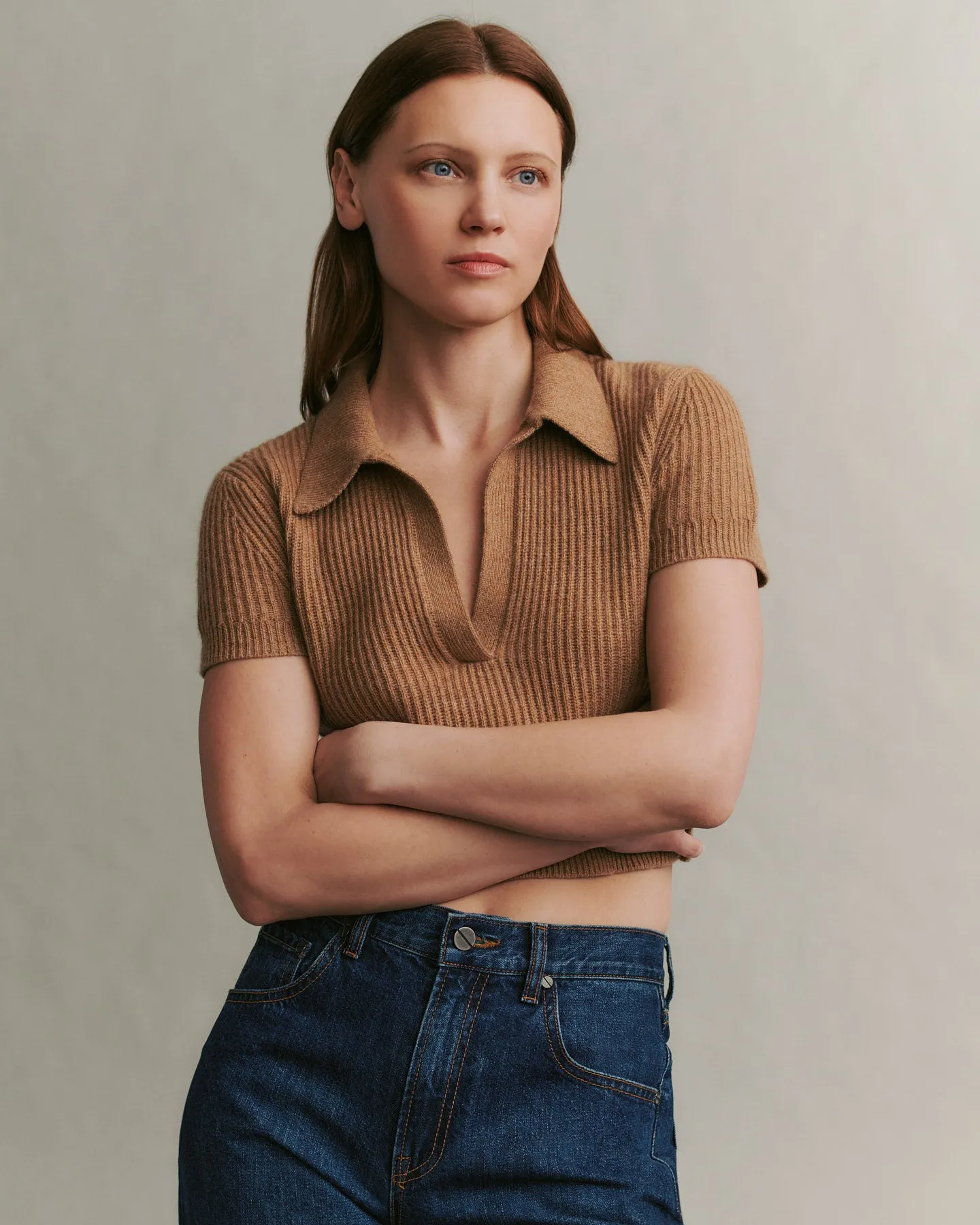 Margaux Polo Sweater in Cashmere sold by TWP CLOTHING product image thumbnail 4