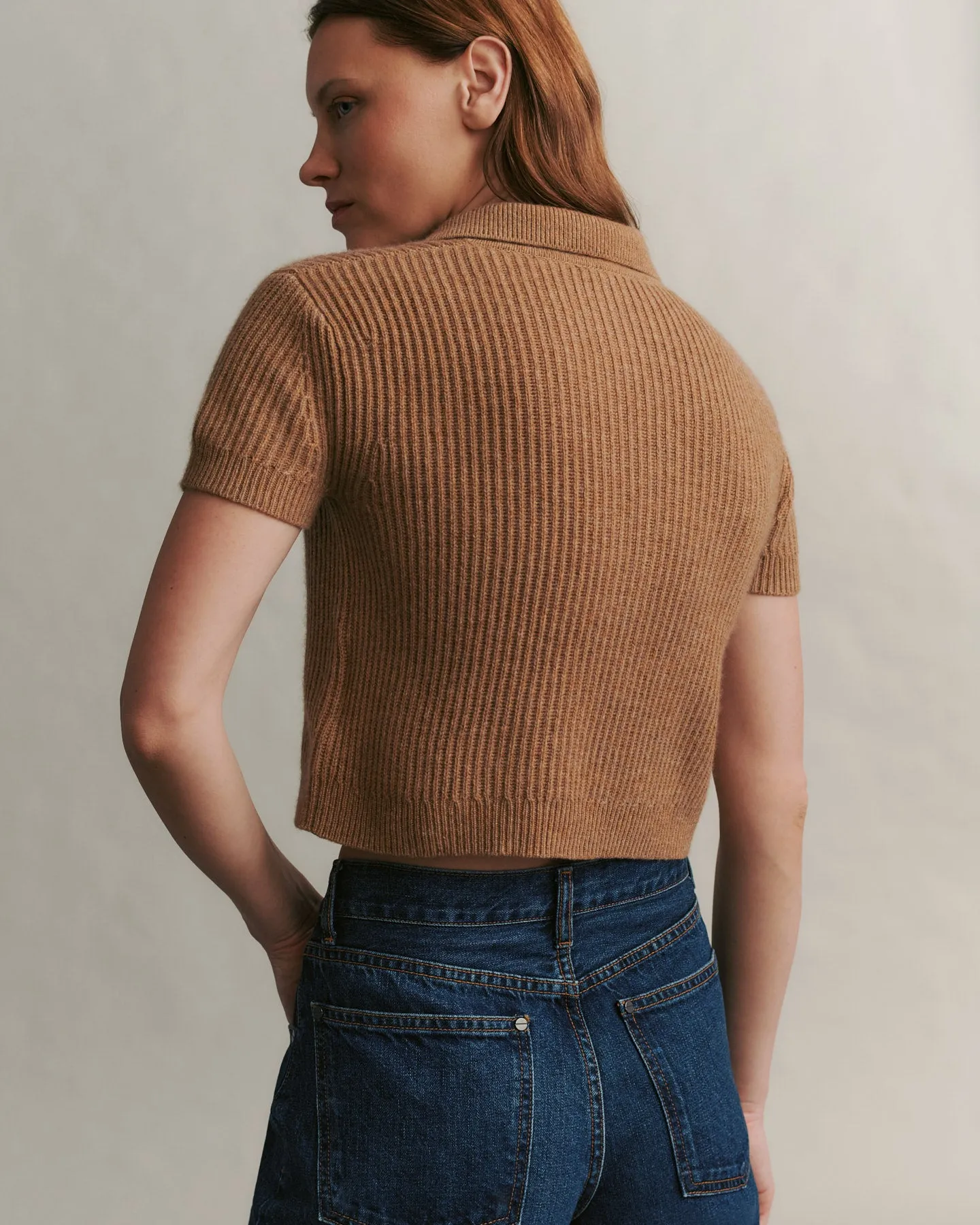 Margaux Polo Sweater in Cashmere sold by TWP CLOTHING product image thumbnail 2