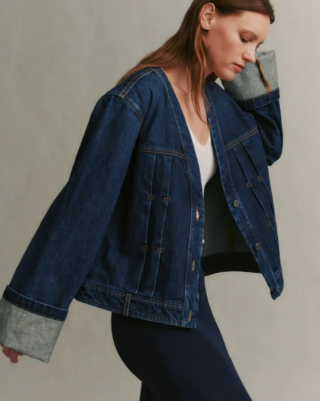 Dusty Jacket in Vintage Denim sold by TWP CLOTHING