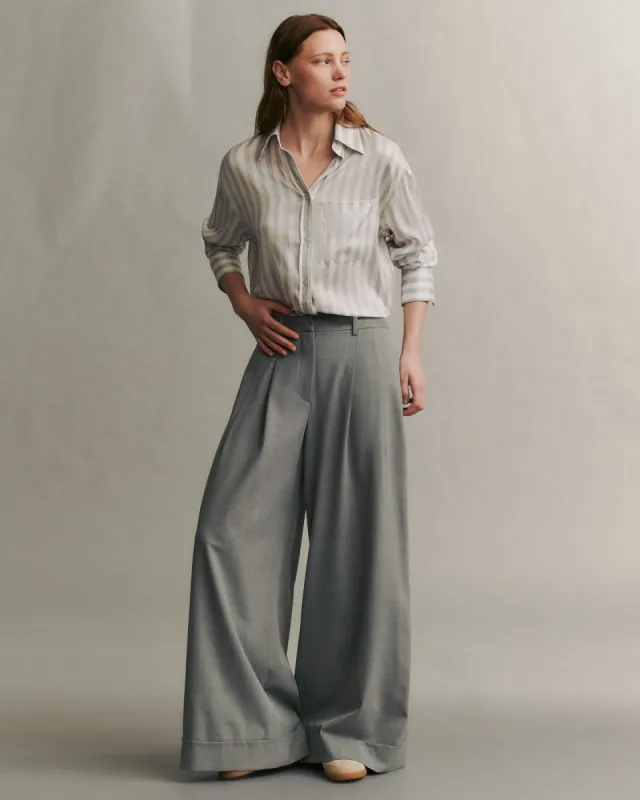 Averyl Pant in Italian Wool Twill sold by TWP CLOTHING