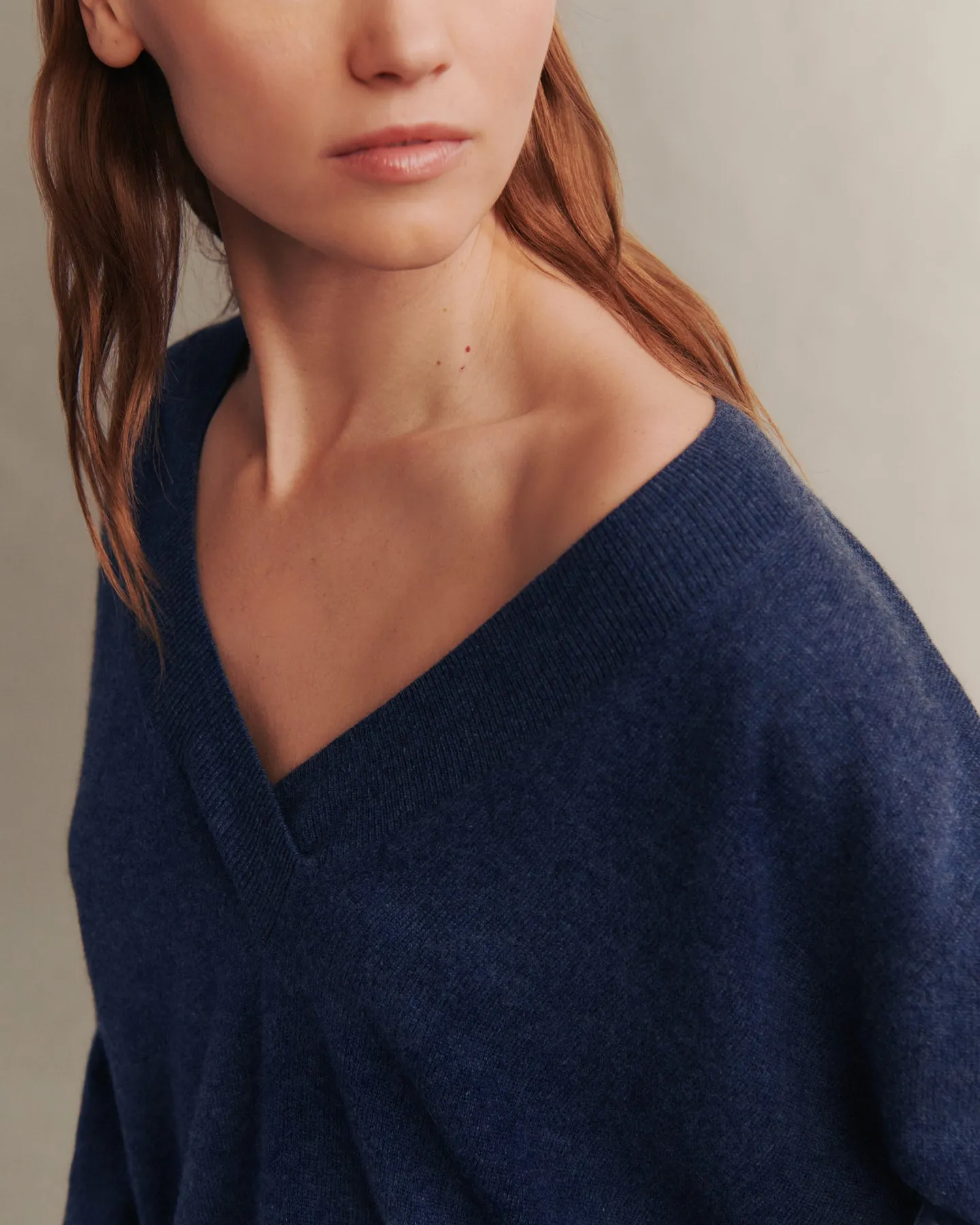 Deep V Sweater in Cashmere sold by TWP CLOTHING product image thumbnail 3