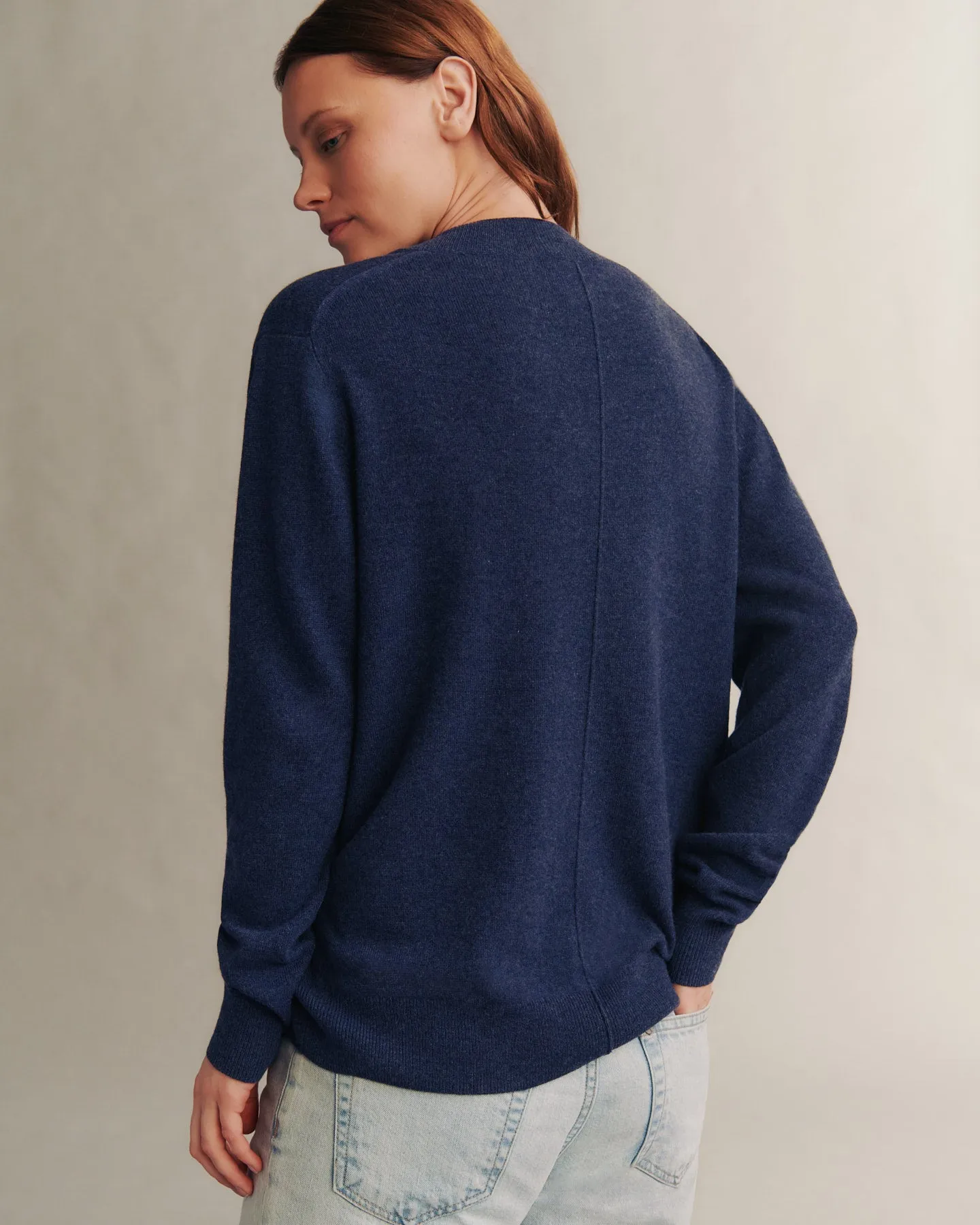 Deep V Sweater in Cashmere sold by TWP CLOTHING product image thumbnail 5